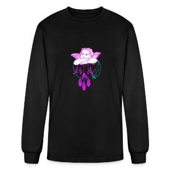 Purple angel - Men's Long Sleeve T-Shirt - black - Front