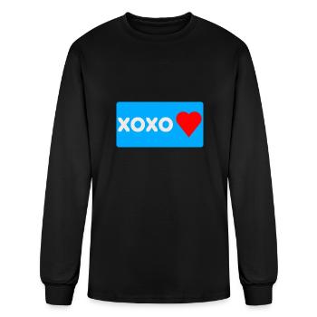 Funny slogan typography - Men's Long Sleeve T-Shirt - black - Front
