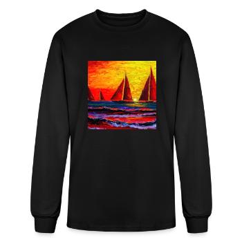 Seaside Yacht Race - Men's Long Sleeve T-Shirt - black - Front
