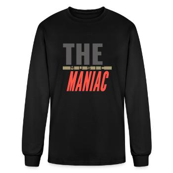 THE MUSIC MANIAC - Men's Long Sleeve T-Shirt - black - Front