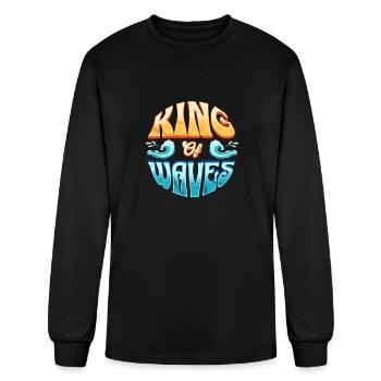 King Of Waves - Men's Long Sleeve T-Shirt - black - Front