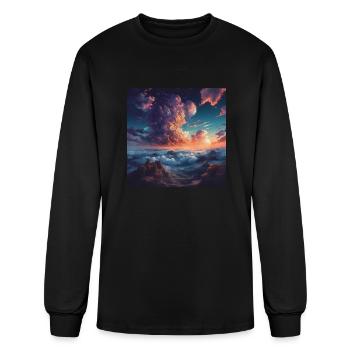 Magestic sky - Men's Long Sleeve T-Shirt - black - Front