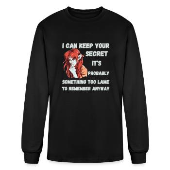 Keep A Secret, Too Lame To Remember - Men's Long Sleeve T-Shirt - black - Front