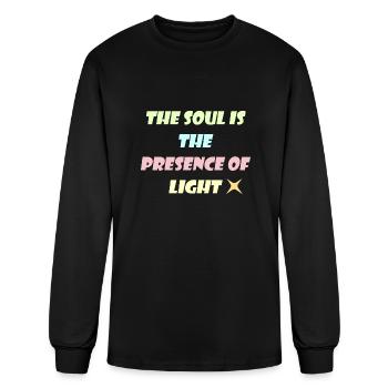 The Soul is the Presence of Light - Men's Long Sleeve T-Shirt - black - Front