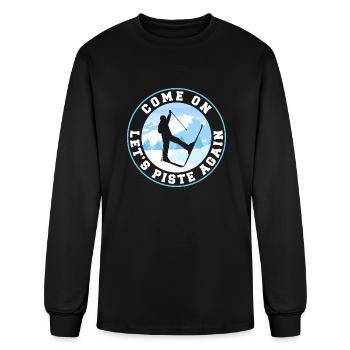 Skiing Come On - Men's Long Sleeve T-Shirt - black - Front