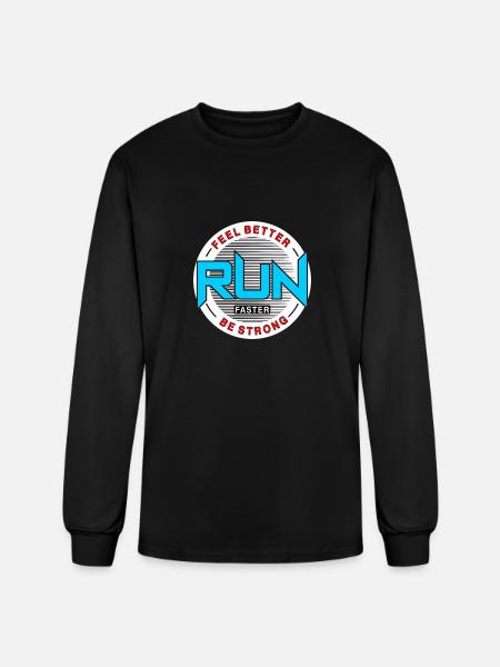 46 run - Men's Long Sleeve T-Shirt - black