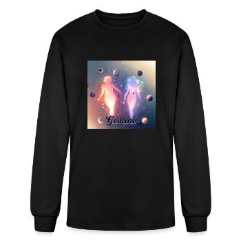 Gemini - Men's Long Sleeve T-Shirt - black - Front