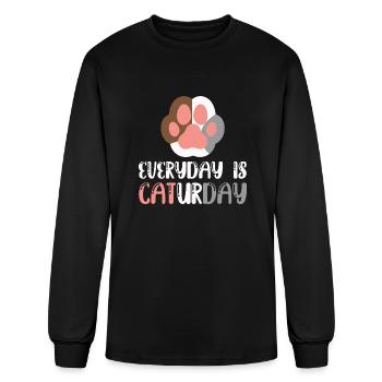 Everyday Is Caturday - Men's Long Sleeve T-Shirt - black - Front