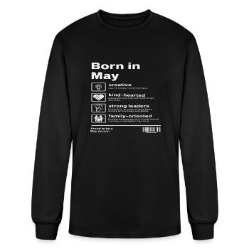Born in May - Men's Long Sleeve T-Shirt - black - Front