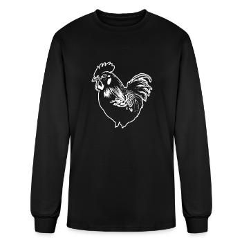Chicken Hen Rooster Farm Chicks - Men's Long Sleeve T-Shirt - black - Front