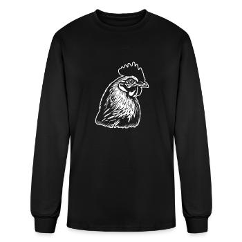 Chicken Hen Rooster Farm Chicks - Men's Long Sleeve T-Shirt - black - Front