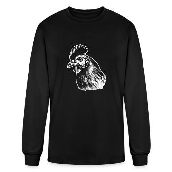 Chicken Hen Rooster Farm Chicks - Men's Long Sleeve T-Shirt - black - Front