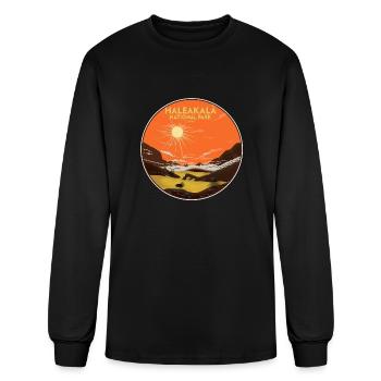 haleakala national park - Men's Long Sleeve T-Shirt - black - Front