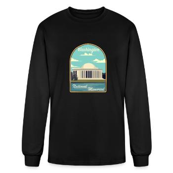 Washington national memorial - Men's Long Sleeve T-Shirt - black - Front