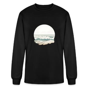 The Serenity of the Sea - Men's Long Sleeve T-Shirt - black - Front