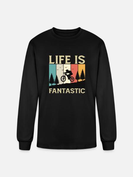 Life is Fantastic - Men's Long Sleeve T-Shirt - black