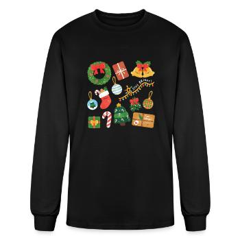 Christmas Decorations - Men's Long Sleeve T-Shirt - black - Front