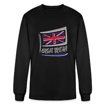 Great Britain Flag - Men's Long Sleeve T-Shirt - black - Front