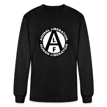 A.L.F. Animal Liberation Human Liberation Logo - Men's Long Sleeve T-Shirt - black - Front