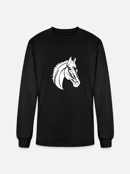 horse - Men's Long Sleeve T-Shirt - black