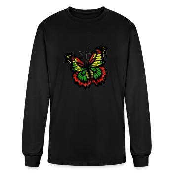 Papillon Reggae - T-shirt à manches longues Homme - noir - Devant
