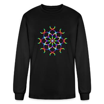 Delicate Web Kaleidoscope - Men's Long Sleeve T-Shirt - black - Front
