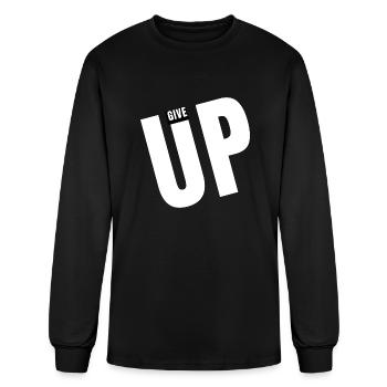 Give up - Men's Long Sleeve T-Shirt - black - Front