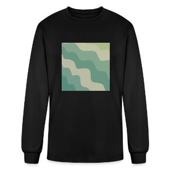 Camo Waves retro - Men's Long Sleeve T-Shirt - black - Front