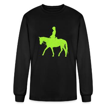 Equestrian Green Lizard - Men's Long Sleeve T-Shirt - black - Front