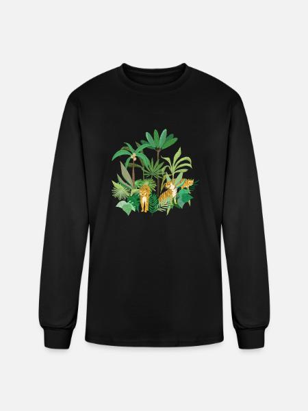 Jungle Tigers - Men's Long Sleeve T-Shirt - black