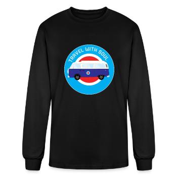 Travel With Soul - Men's Long Sleeve T-Shirt - black - Front