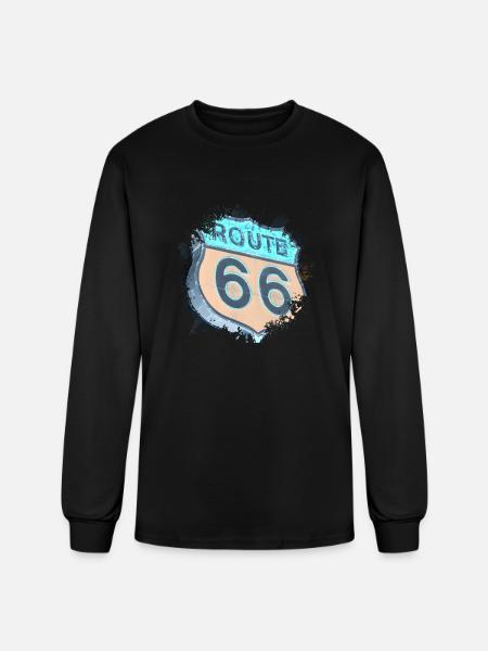 Route 66 - Men's Long Sleeve T-Shirt - black