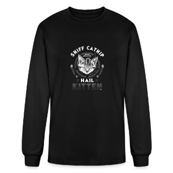 hail kitten - Men's Long Sleeve T-Shirt - black - Front