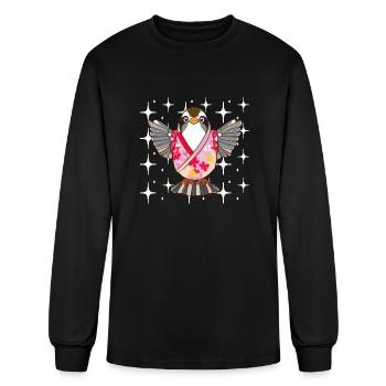 Sparrow glow - Men's Long Sleeve T-Shirt - black - Front