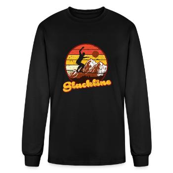 Slackline Vintage Design Slacklining Outdoor - Men's Long Sleeve T-Shirt - black - Front