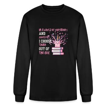 Back to school artsy - Men's Long Sleeve T-Shirt - black - Front