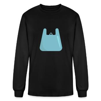 SHOP BAG ILLUSTRATION - Men's Long Sleeve T-Shirt - black - Front
