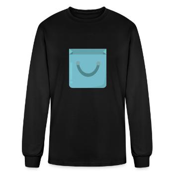 SHOP BAG ILLUSTRATION - Men's Long Sleeve T-Shirt - black - Front