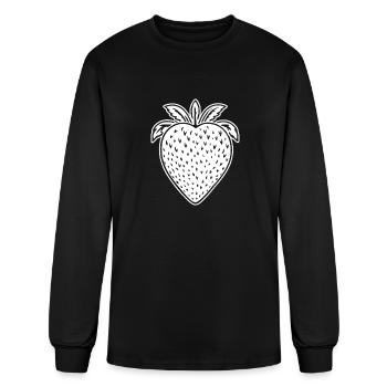 Strawberry Fruit Berries - Men's Long Sleeve T-Shirt - black - Front