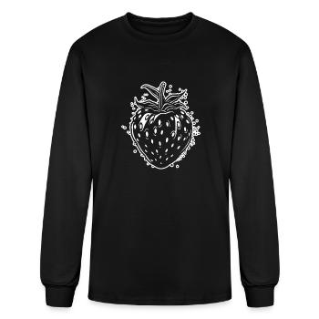 Strawberry Fruit Berries - Men's Long Sleeve T-Shirt - black - Front