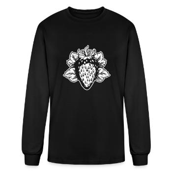 Strawberry Fruit Berries - Men's Long Sleeve T-Shirt - black - Front