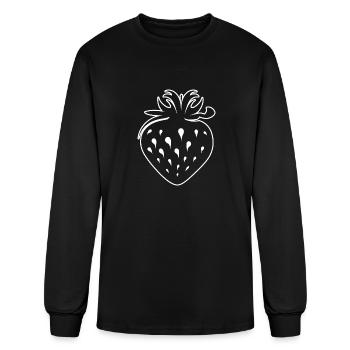 Strawberry Fruit Berries - Men's Long Sleeve T-Shirt - black - Front