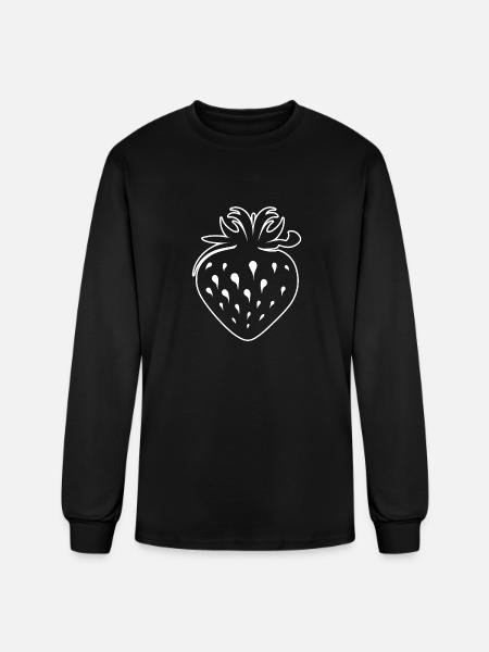Strawberry Fruit Berries - Men's Long Sleeve T-Shirt - black