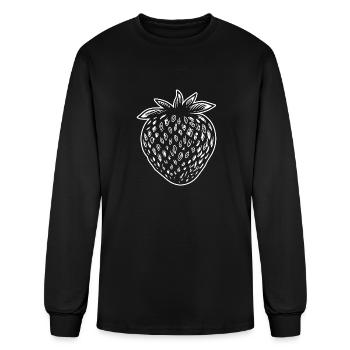 Strawberry Fruit Berries - Men's Long Sleeve T-Shirt - black - Front