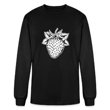 Strawberry Fruit Berries - Men's Long Sleeve T-Shirt - black - Front
