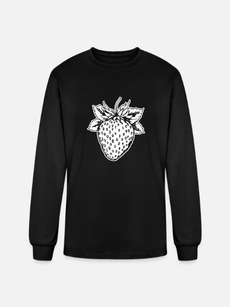 Strawberry Fruit Berries - Men's Long Sleeve T-Shirt - black