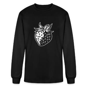 Strawberry Fruit Berries - Men's Long Sleeve T-Shirt - black - Front