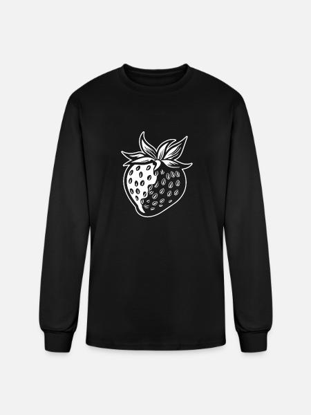 Strawberry Fruit Berries - Men's Long Sleeve T-Shirt - black
