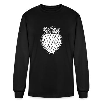 Strawberry Fruit Berries - Men's Long Sleeve T-Shirt - black - Front