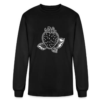 Strawberry Fruit Berries - Men's Long Sleeve T-Shirt - black - Front